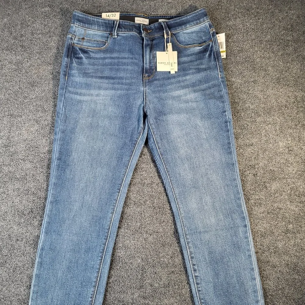 Curve Appeal Women's Jeans Size 14 Nicki High Rise Skinny Capri 14/32 - Picture 1 of 12
